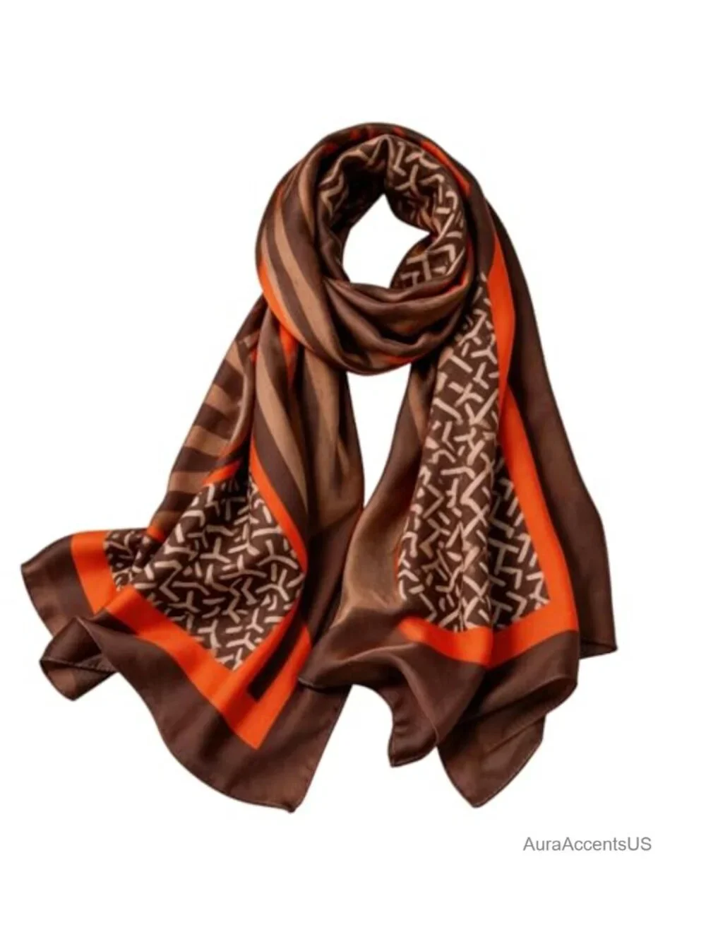 Large Silk Shawl Scarf for Women Lightweight Satin Wrap Fashion Neck Scarf